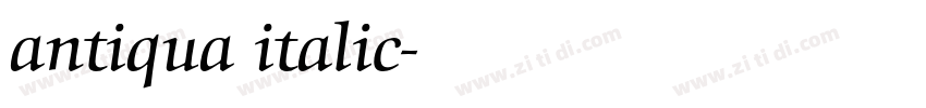 antiqua italic字体转换